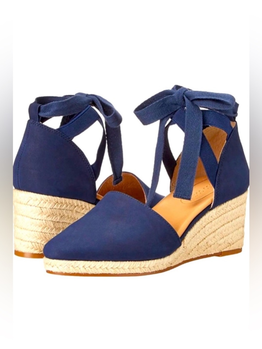 New CORSO COMO Romley Navy Blue Espadrille Wedge Sandal 9.5